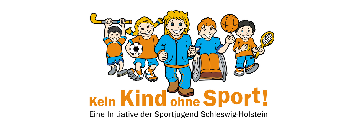 Logo zur Initiative Kein Kind ohne Sport! - gezeichnete Kinder