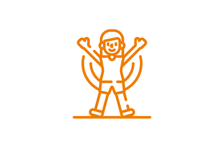 Icon hüpfendes Kind